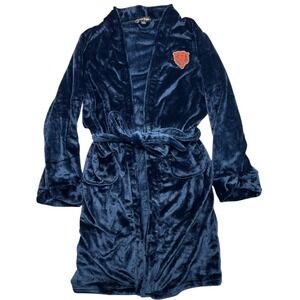 Chicago Bears Fleece‎ Robe Navy Blue Embroidered Logo NFL Northwest Mens L/XL